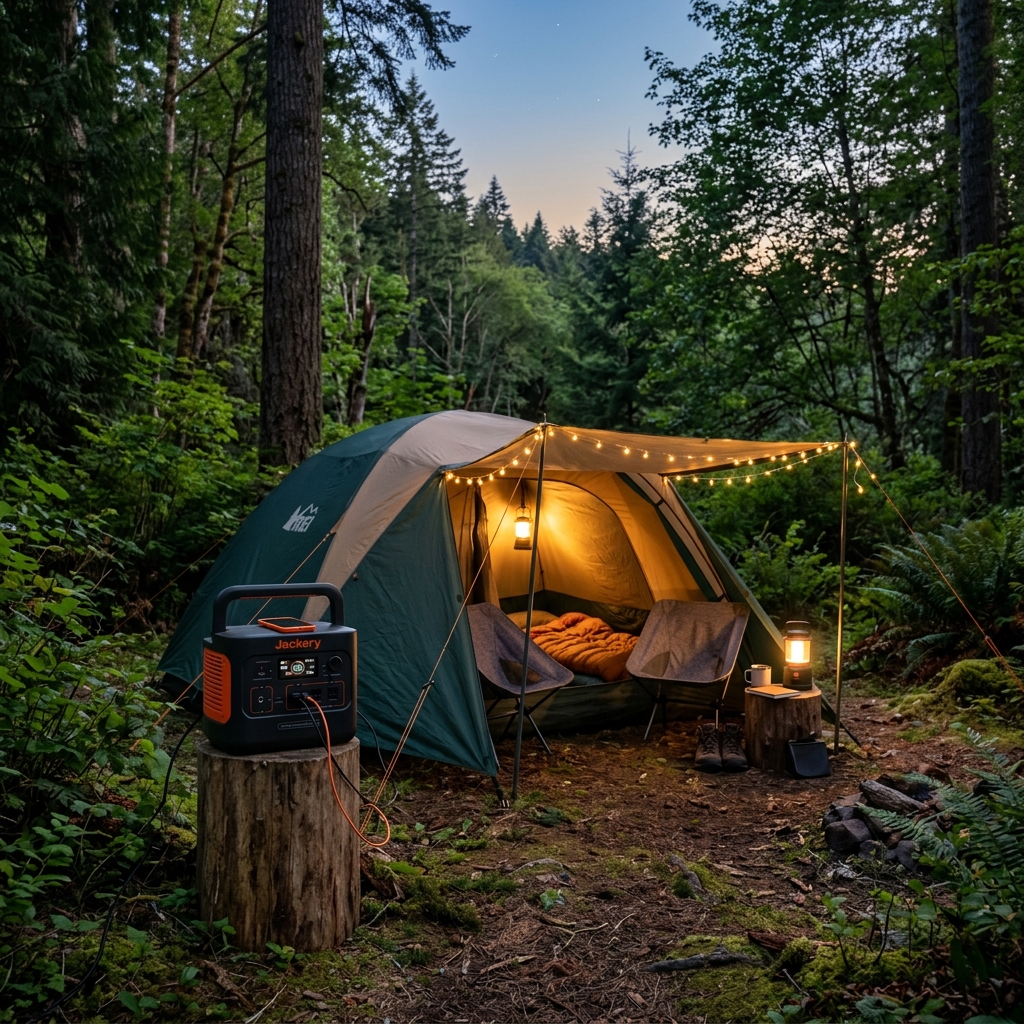 Outdoor Camping with Power